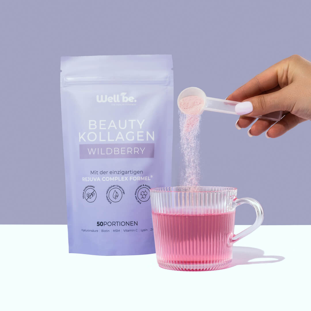kollagen pulver aufbewahren wellbe Beauty Kollagen mit Rejuva® Komplex Formel