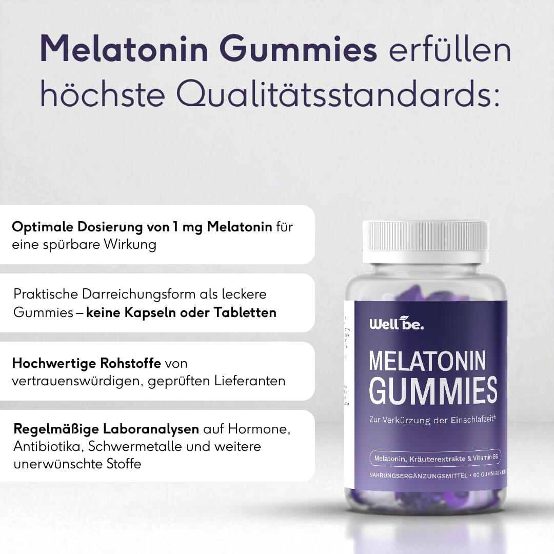 Melatonin Gummies mit Melisse, Hopfen & Vitamin B6