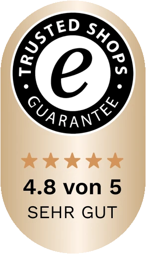 Trusted Shops: 4.8 von 5, sehr gut