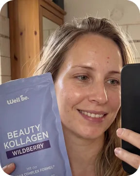 Kundin mit wellbe Beauty Kollagen