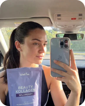 Kundin mit wellbe Beauty Kollagen