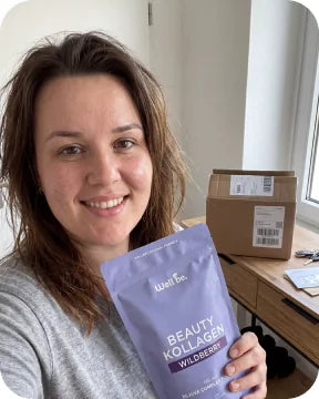 Kundin mit wellbe Beauty Kollagen